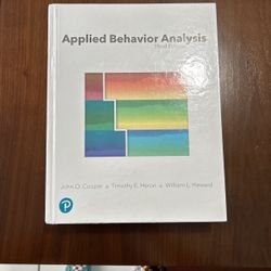 Applied Behavior Analysis 3rd Edition ABA Hardcover !! 978-0134752556